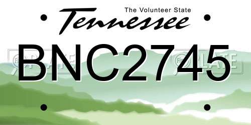 BNC2745 Tennessee License Plate