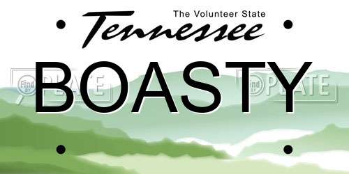 BOASTY Tennessee License Plate