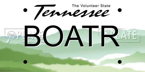 BOATR Tennessee License Plate