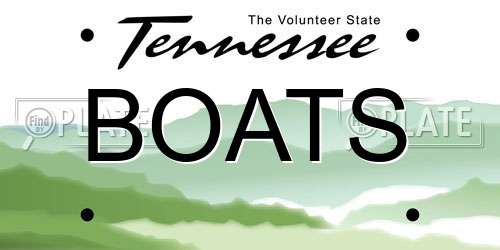 BOATS Tennessee License Plate