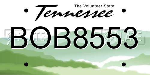 BOB8553 Tennessee License Plate