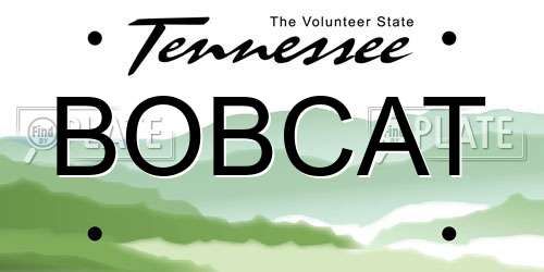 BOBCAT Tennessee License Plate