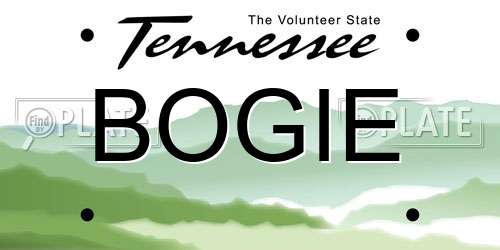 BOGIE Tennessee License Plate