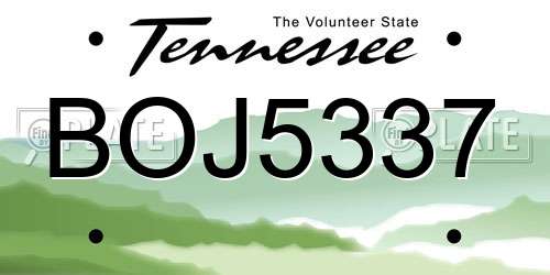 BOJ5337 Tennessee License Plate