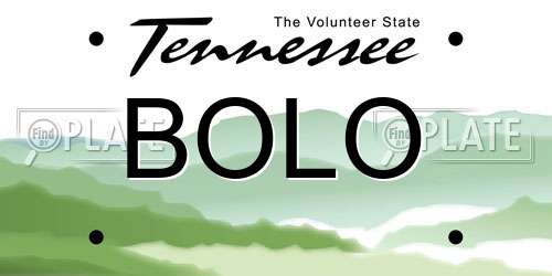 BOLO Tennessee License Plate