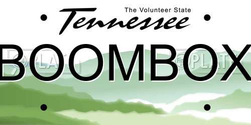 BOOMBOX Tennessee License Plate