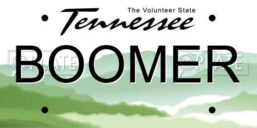 BOOMER Tennessee License Plate