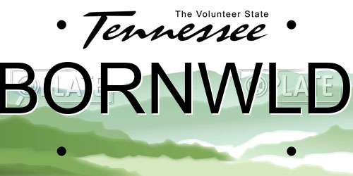BORNWLD Tennessee License Plate