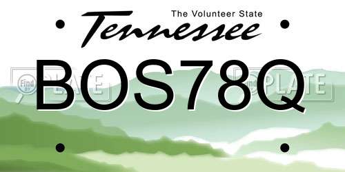BOS78Q Tennessee License Plate