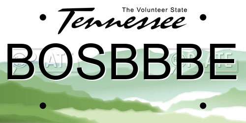 BOSBBBE Tennessee License Plate