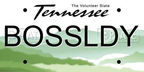 BOSSLDY Tennessee License Plate