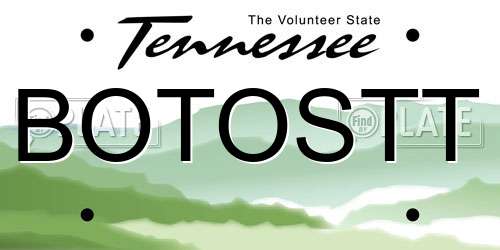 BOTOSTT Tennessee License Plate