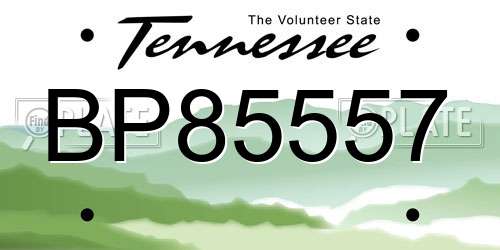 BP85557 Tennessee License Plate