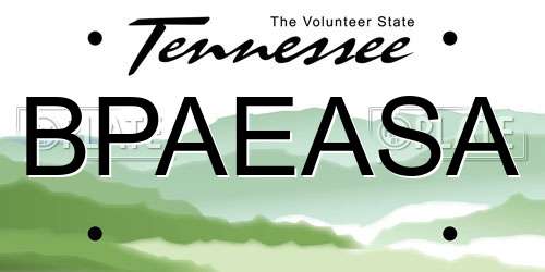 BPAEASA Tennessee License Plate
