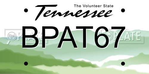 BPAT67 Tennessee License Plate