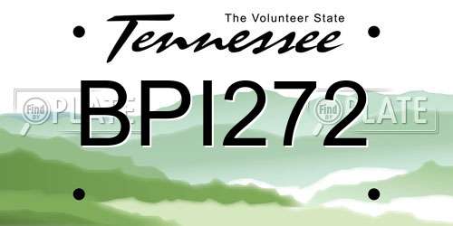 BPI272 Tennessee License Plate