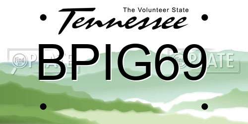 BPIG69 Tennessee License Plate