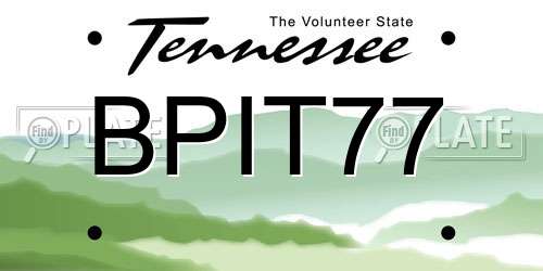 BPIT77 Tennessee License Plate