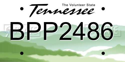 BPP2486 Tennessee License Plate
