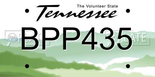 BPP435 Tennessee License Plate
