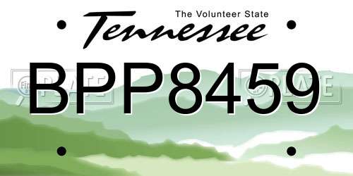 BPP8459 Tennessee License Plate