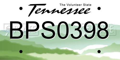 BPS0398 Tennessee License Plate