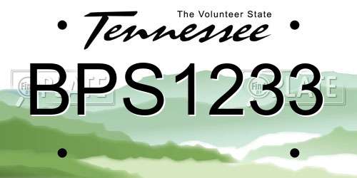 BPS1233 Tennessee License Plate