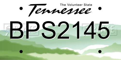 BPS2145 Tennessee License Plate