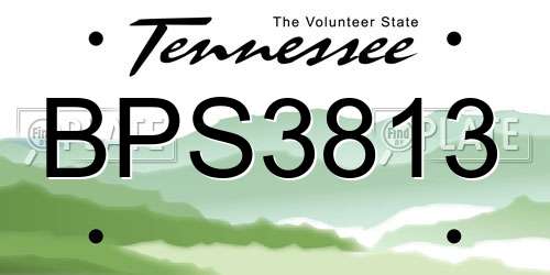 BPS3813 Tennessee License Plate