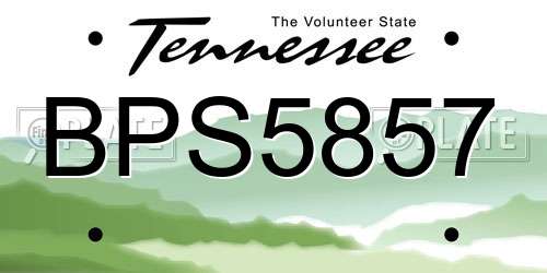 BPS5857 Tennessee License Plate