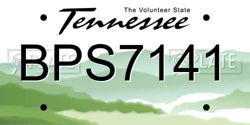BPS7141 Tennessee License Plate