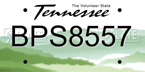 BPS8557 Tennessee License Plate