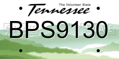BPS9130 Tennessee License Plate