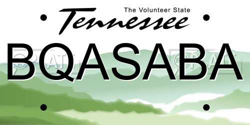 BQASABA Tennessee License Plate
