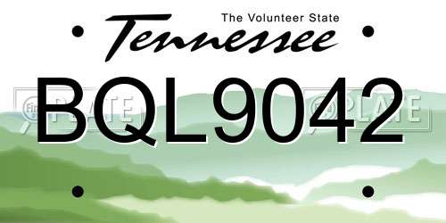 BQL9042 Tennessee License Plate