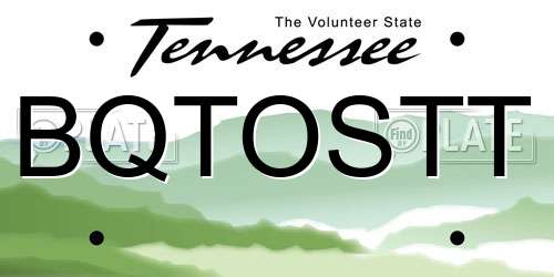 BQTOSTT Tennessee License Plate