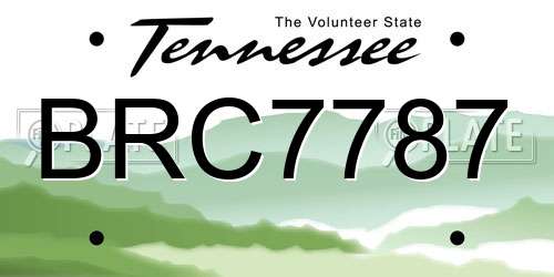 BRC7787 Tennessee License Plate