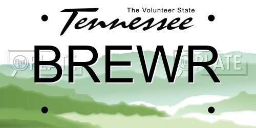 BREWR Tennessee License Plate