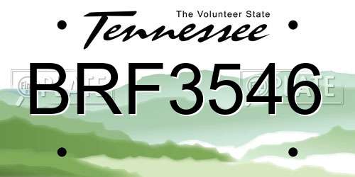 BRF3546 Tennessee License Plate