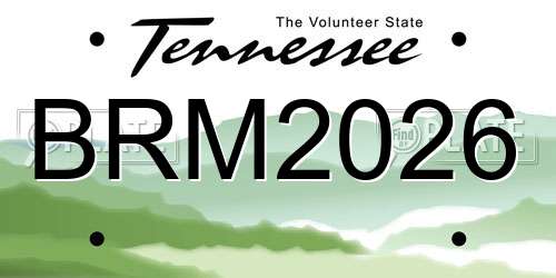 BRM2026 Tennessee License Plate