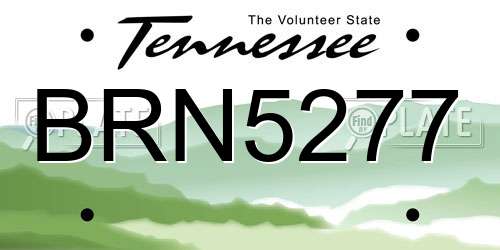 BRN5277 Tennessee License Plate