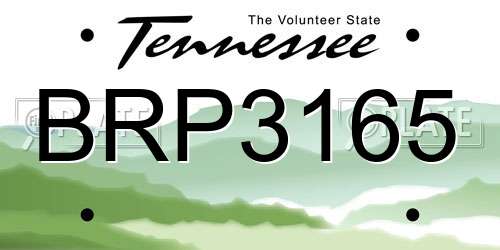 BRP3165 Tennessee License Plate