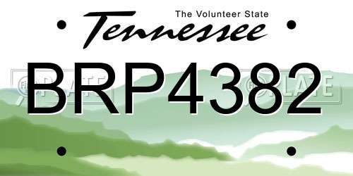 BRP4382 Tennessee License Plate