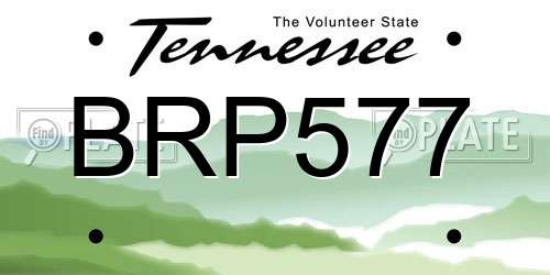 BRP577 Tennessee License Plate
