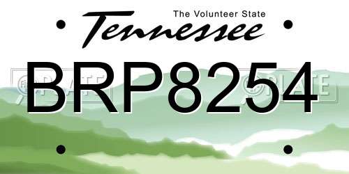 BRP8254 Tennessee License Plate