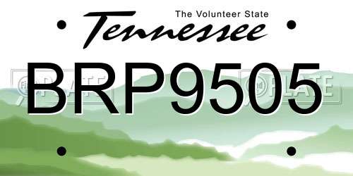 BRP9505 Tennessee License Plate