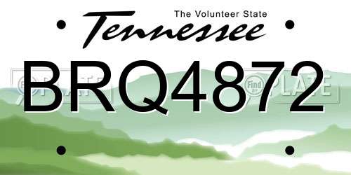 BRQ4872 Tennessee License Plate