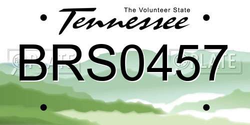 BRS0457 Tennessee License Plate