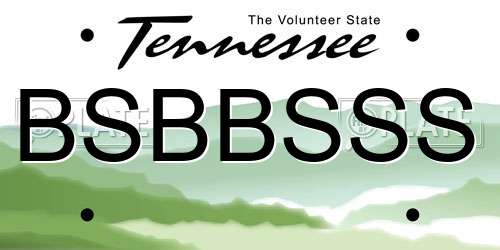 BSBBSSS Tennessee License Plate