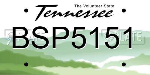 BSP5151 Tennessee License Plate